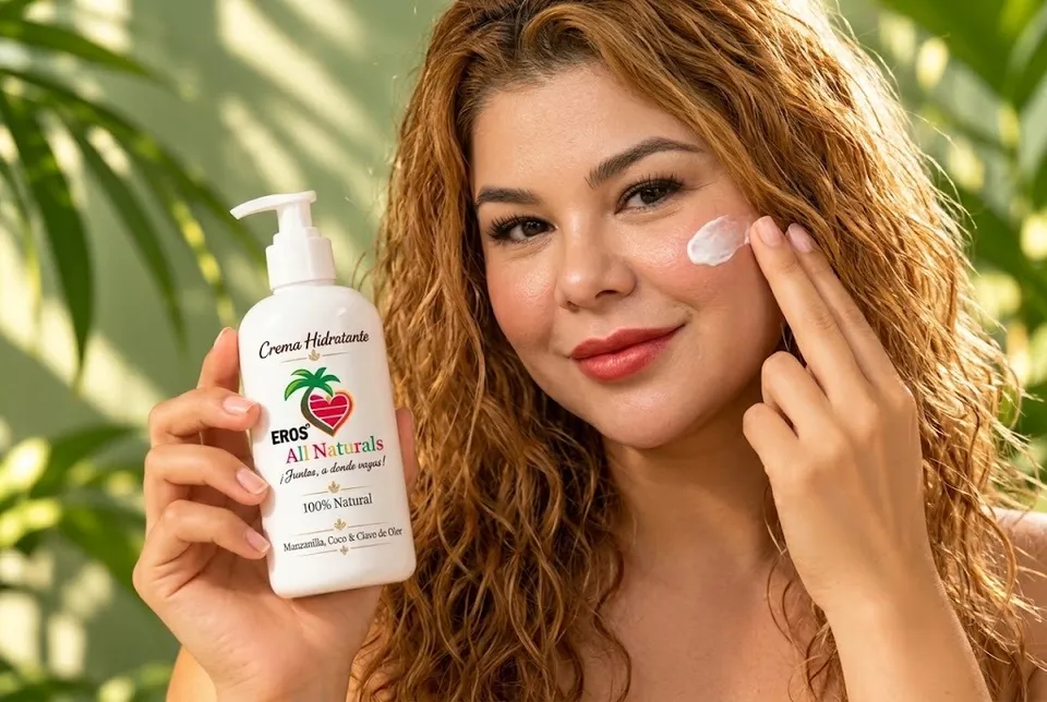 Escena editorial de cuidado para Crema Exfoliante Natural.