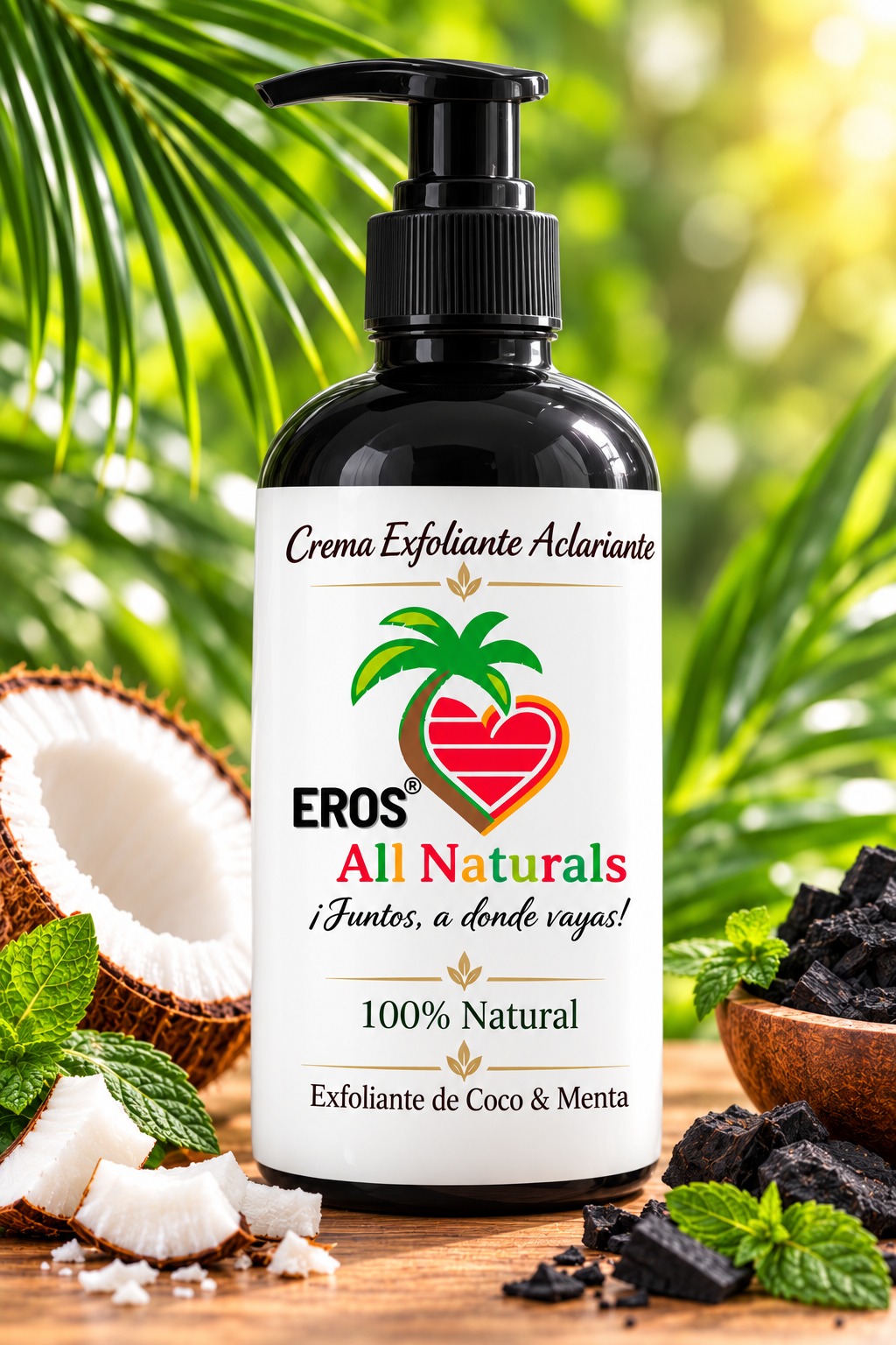 Crema Exfoliante Aclarante de Coco y Menta