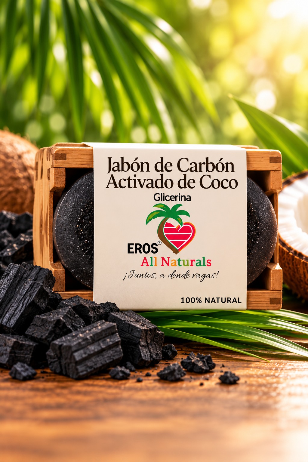 Jabón de Glicerina de Carbón Activado de Coco